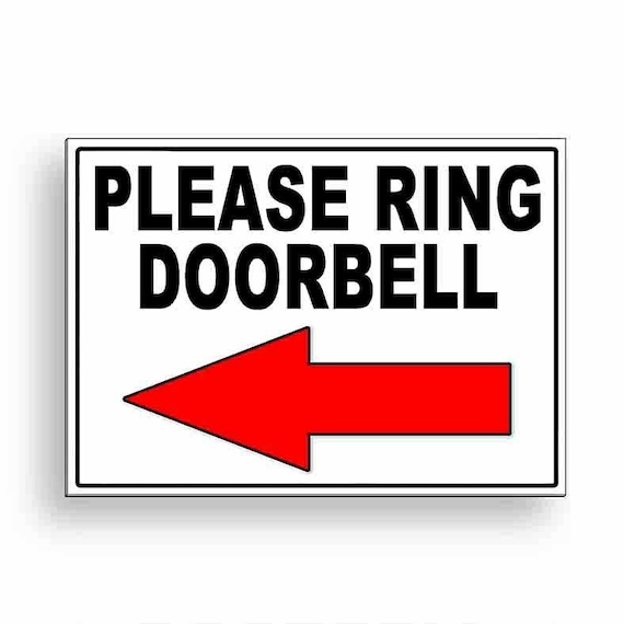 DAGUI Cartello "DELIVERIES PLEASE RING DOORBELL" – Alluminio 25x18 Cm – Antiruggine Per Esterni