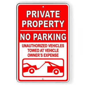 Private property no parking vehicles towed Sign / Decal  pp007 / Magnetic Sign