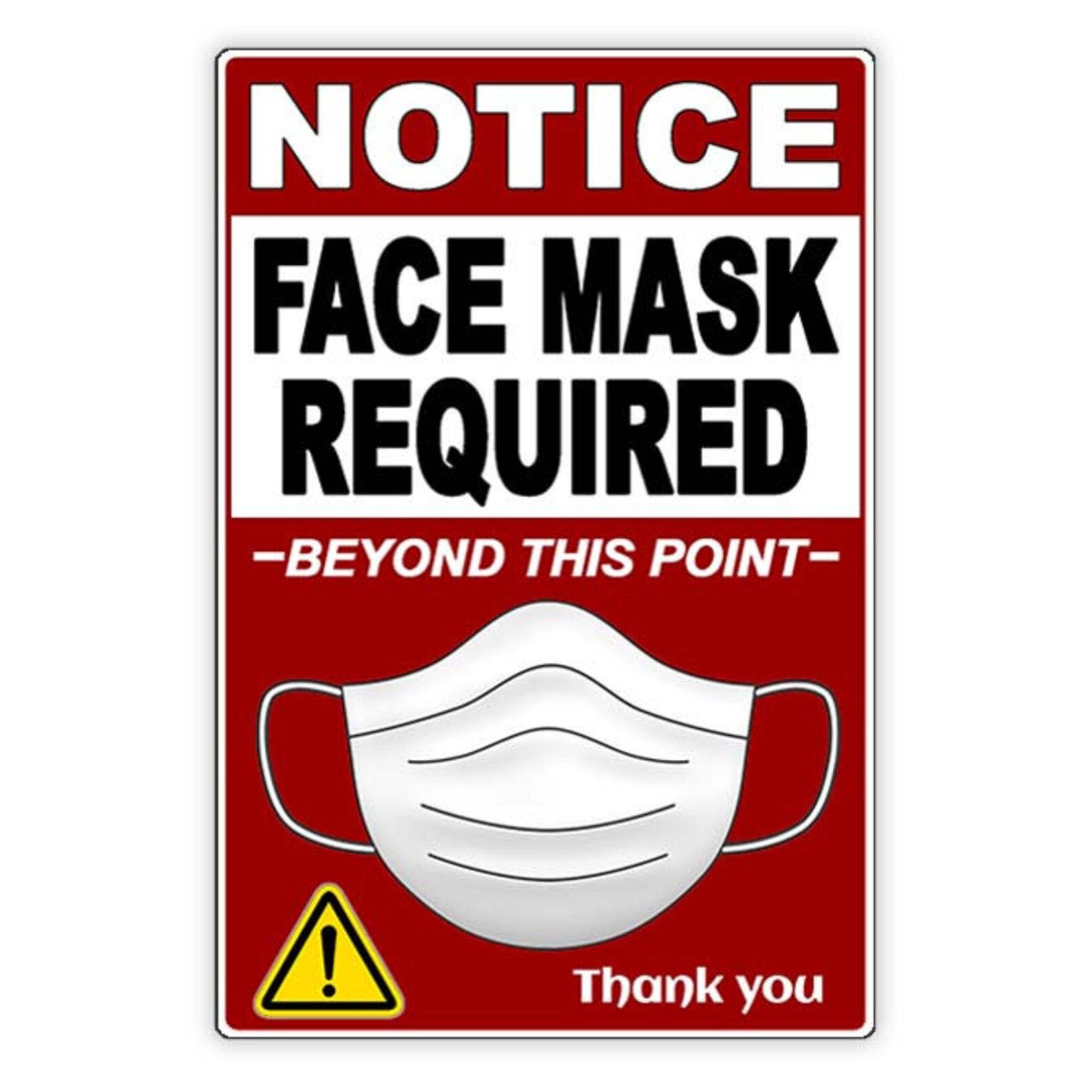 Notice Face Mask Required Stickers Safety Sign Quantity Of Decals My