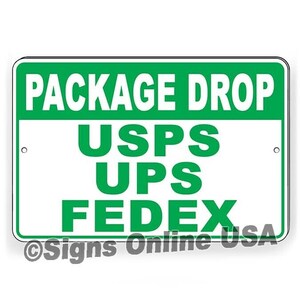 Package drop leave packages here     fedex Sign / Decal  / Magnetic Sign