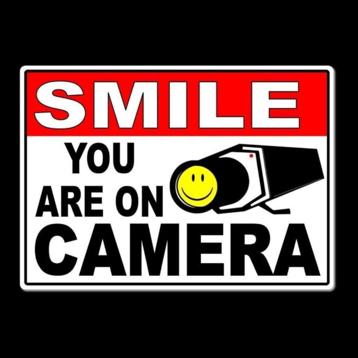 Smile You Are On Camera Sign Metal 5 SIZES Video Surveillance Etsy Smile You Are On Camera Sign Metal 5 SIZES Video Surveillance Etsy