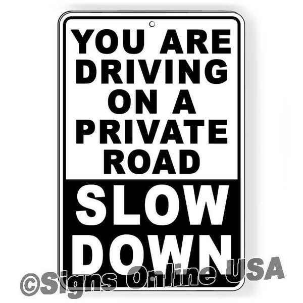Private Road Sign Etsy