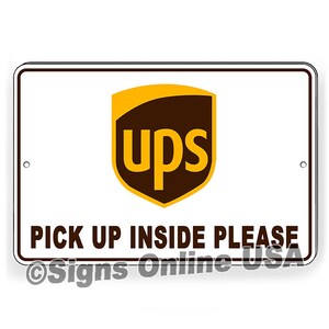 thumbnail image 2 of UPS Pick Up? Yes/No – Two-Sided Aluminum Sign For Driver Packages (MS106) 2 of 4