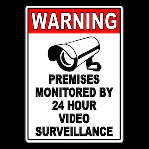 Property protected by video surveillance warning security camera Sign / Decal  ms09 / Magnetic Sign