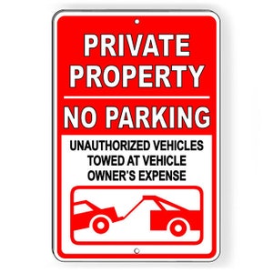 Private property no parking vehicles towed Sign / Decal  sp008 / Magnetic Sign