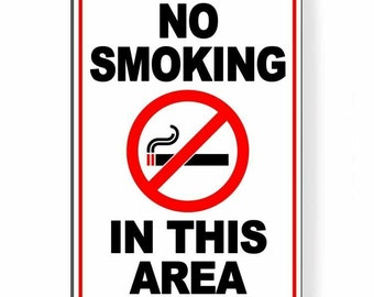 No Smoking Sign Decal Vinyl Sticker Window Shops Pubs Hotels Cafes Offices Bars 