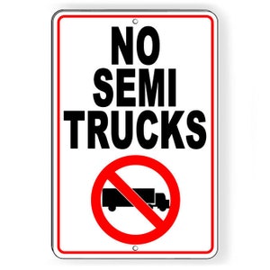 No semi truck parking Sign / Decal   /  warning stop reserved towed snp059 / Magnetic Sign