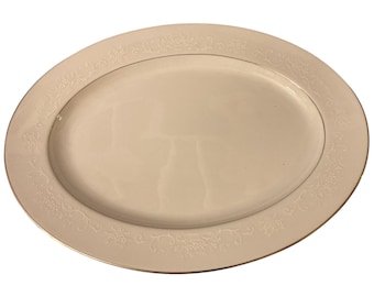 White Oval Serving Tray Platter 13” Noritake Whitehall
