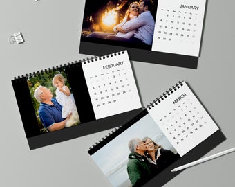 Honeymoon calendar,Glossy satin Custom Photo Wall Desk Calendar 2024, Personalise with Photos,wall planner,photo calendar,personalised gift