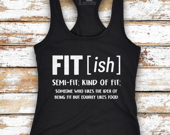 FIT [ish] Racerback Tank Top - Softest Fitness Gym Tank Top, Yoga, Fitness, Women Tank Tops, Ladies Tank