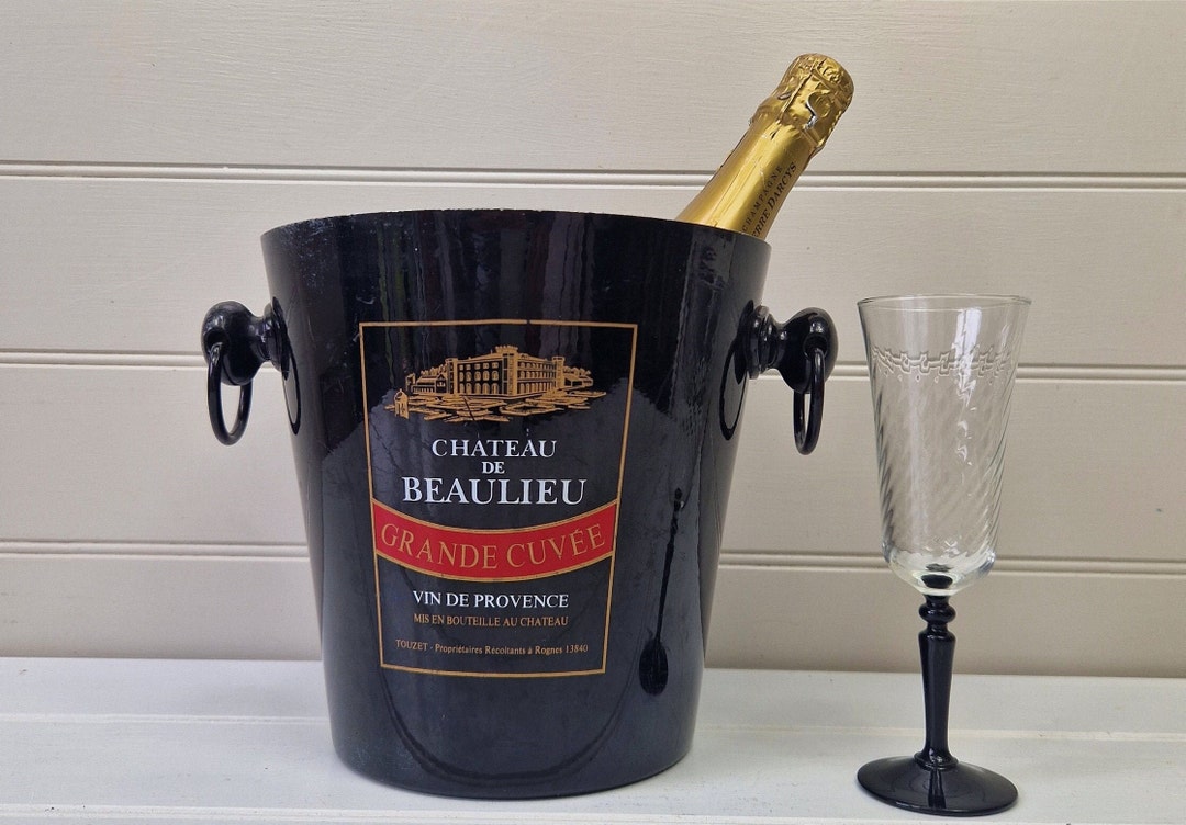 Vintage French Red and Black Champagne or Wine Ice Bucket Unusual ...