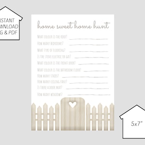 Einweihungsparty Spiel - Home Sweet Home Hunt
