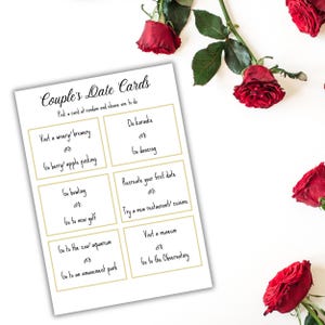 50+ Couple&#39;s Date Cards - Pick or Choose Your Fun Date