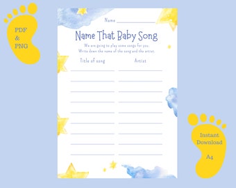 Baby Shower Spiel - Name That Baby Song Game