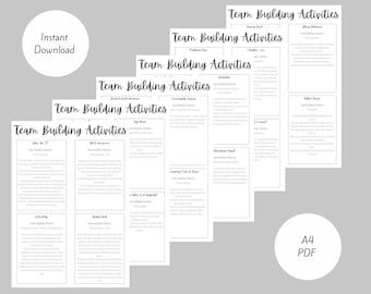 24 Team Building/ Team Bonding Activity Cards