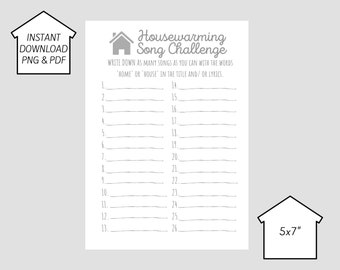 Housewarming Party Game - Song Challenge