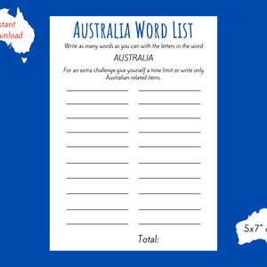 Australian Word Game