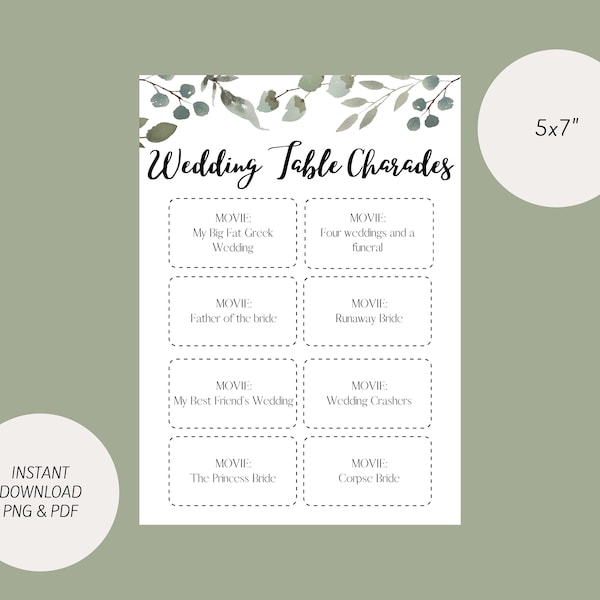 Bridal Charades - Etsy