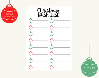 Christmas Wish List Template