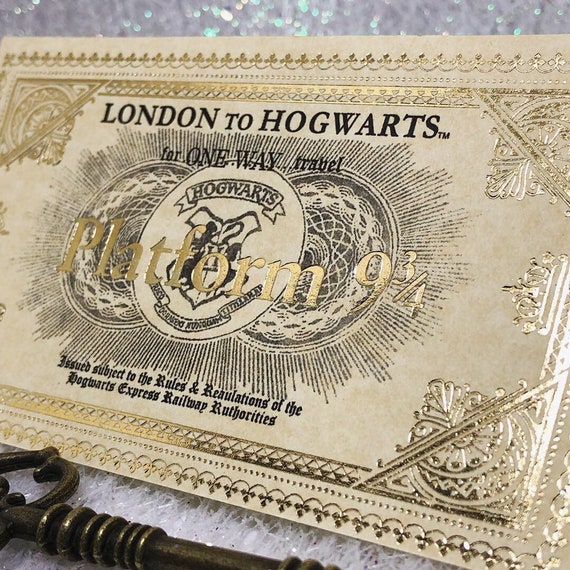 Harry Potter Inspired Platform 9 3 4 Hogwarts Express Ticket Etsy