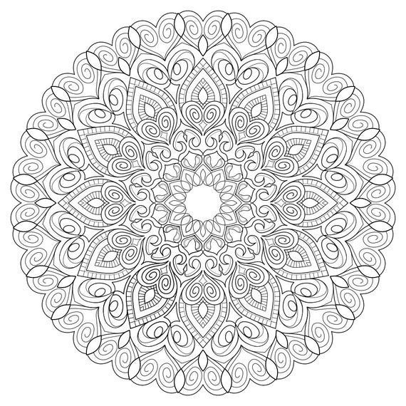 Download Mandala Madness Coloring Book 5 Printable Pdf Coloring Pages Etsy