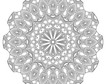 Mandala Coloring Pages-Instant Download-Mandala Madness Series 2 No.5