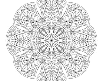 Mandala Coloring Pages. Printable Art Downloads. Mandala Madness Series9 Bk1 PDF