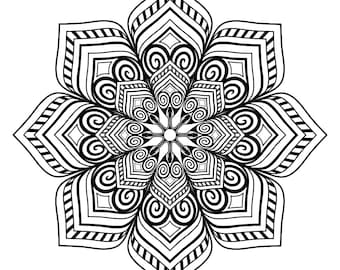Money Mandala - Adult Coloring Pages - Instant Download - Printables - Coloring sheets