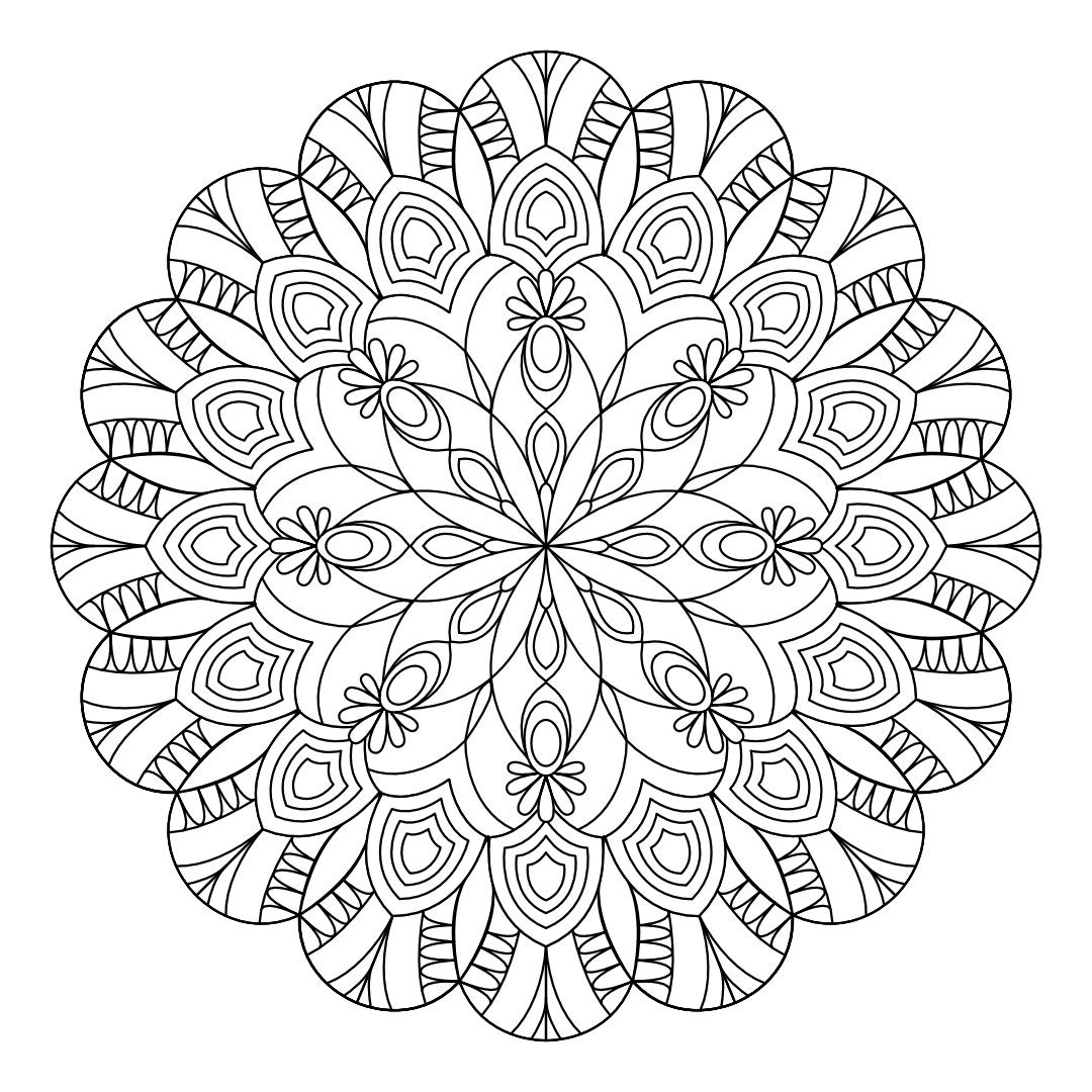 Mandala Coloring Pages PDF Downloads Digital Mandala Design - Etsy