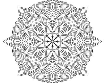 Ornate Mandala, Coloring Pages, Instant Download, Coloring Book, Mandala Madness Series 2 Book 1, Pdf download