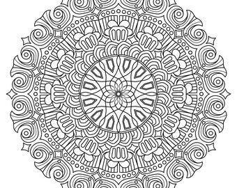 Ornate Mandalas, Floral Designs, Coloring Pages, Madness Series2 Book3. Printable PDF