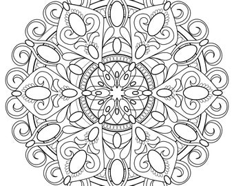 Libro para colorear Mandala Madness No.4 - 5 páginas para colorear en PDF imprimibles