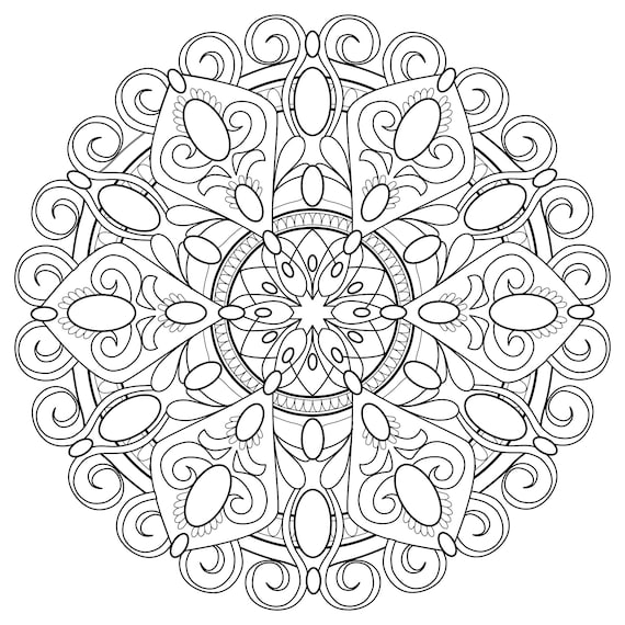 Adult Coloring Book: Mandalas #4: Coloring Book for Adults Featuring 50  High Definition Mandala Designs (Large Print / Paperback)