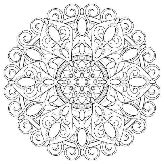 Mandala Madness Coloring Book No.4 5 Printable PDF Coloring Pages 