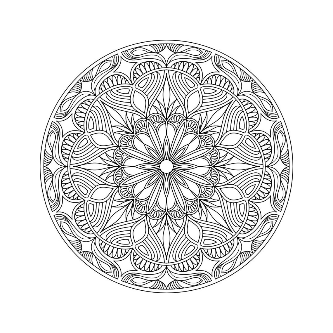 Mandala Coloring Pages. Printable Art Downloads. Mandala Madness ...