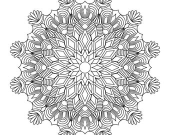 Printable Mandala Art, Adult Colouring Pages, PDF Download, Zen Art