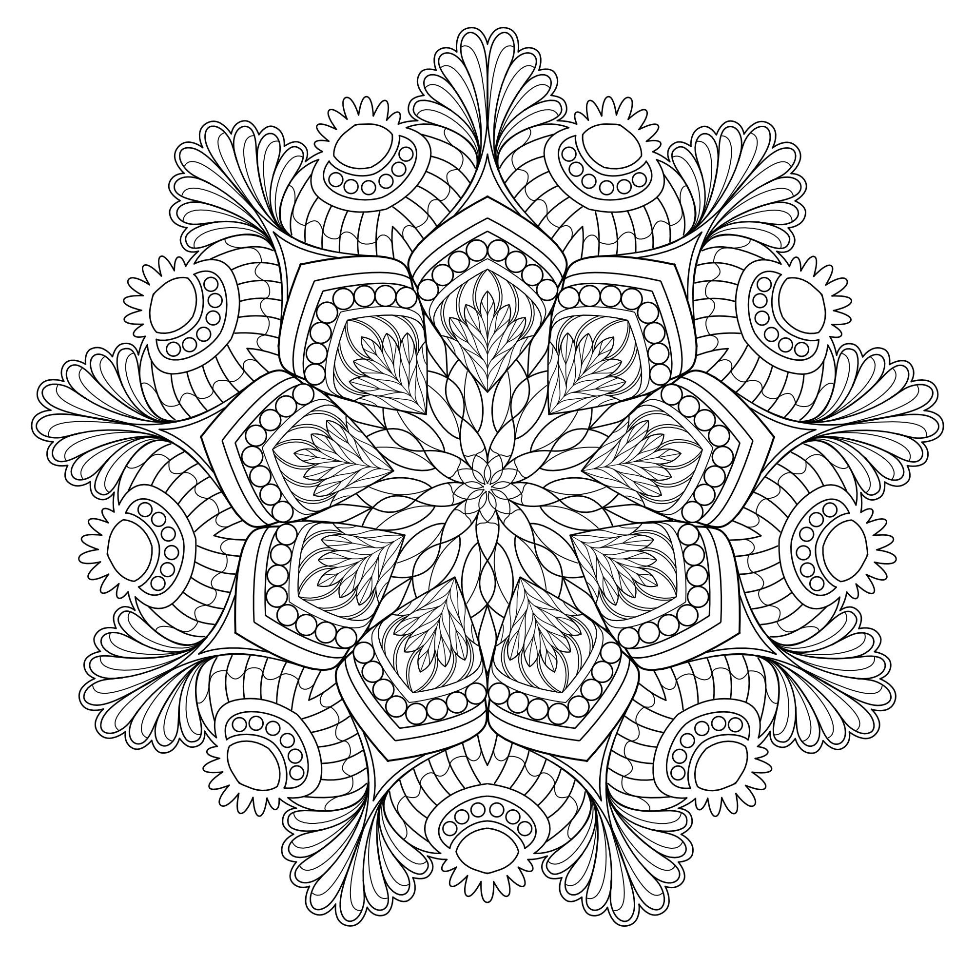 Mandala Coloring Pages Printable art Downloadable Mandalas | Etsy