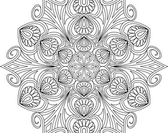 Mandala Coloring Pages, PDF Download, Mandala Madness Series 9 Book 2