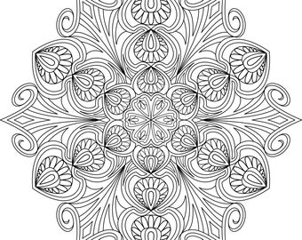 Mandala Coloring Pages, PDF Download, Mandala Madness Series 9 Book 2