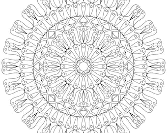 Mandala Coloring Pages, Mandala Madness Series 8 Book 8, PDF Downloads