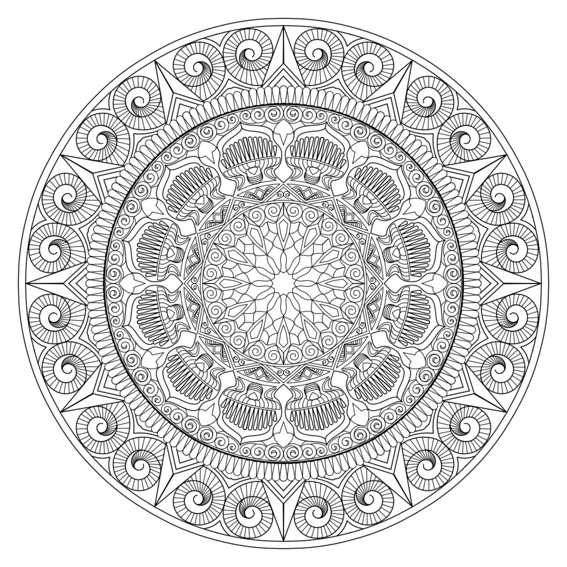 Mandala Coloring Pages, PDF Download, Mandala Madness Series 9 Book 2 ...