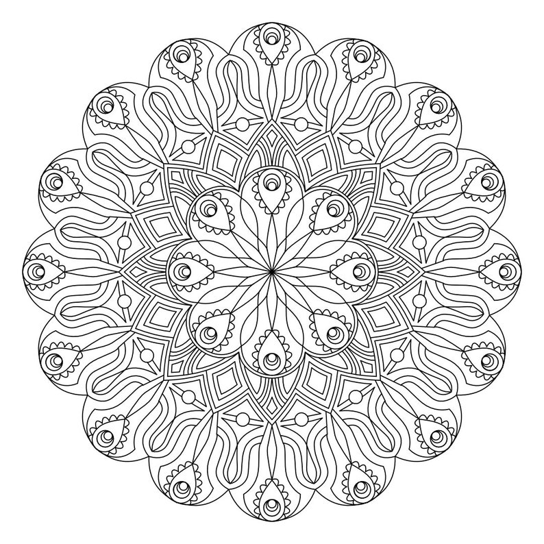 Mandala Coloring Pages Printable Mandala Designs Instant - Etsy