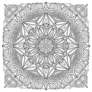 Ornate Mandalas, Mandala Madness Coloring Book No.11 Printable PDF, Floral Mandalas, Coloring Pages