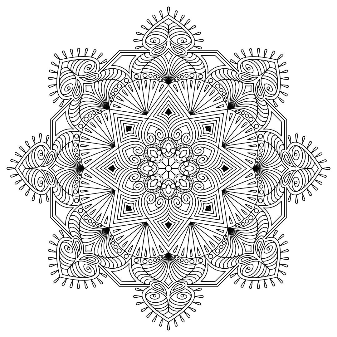 Printable Mandala Art Coloring Pages Digital Mandala Designs | Etsy