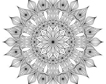 Mandala Madness Coloring Pages Series 8 Book 7, PDF Download, Printable Art