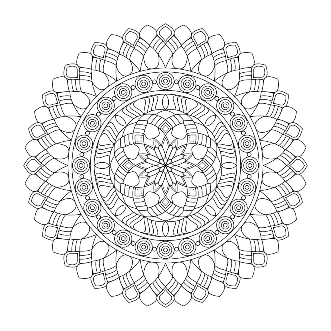 Mandala Coloring Pages Mandala Madness Series 8 Book 8 PDF - Etsy