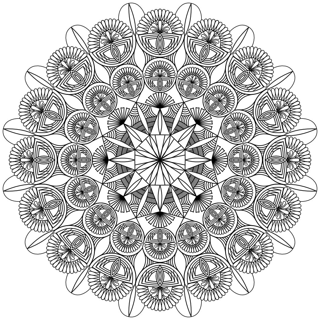 Mandala Coloring Pages Mandala Madness Series 8 Book 8 PDF - Etsy