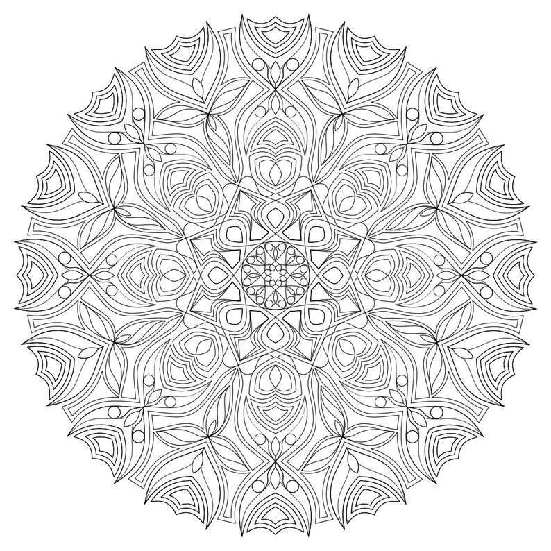 Download Mandala Madness Coloring Book-5 Printable PDF coloring pages | Etsy
