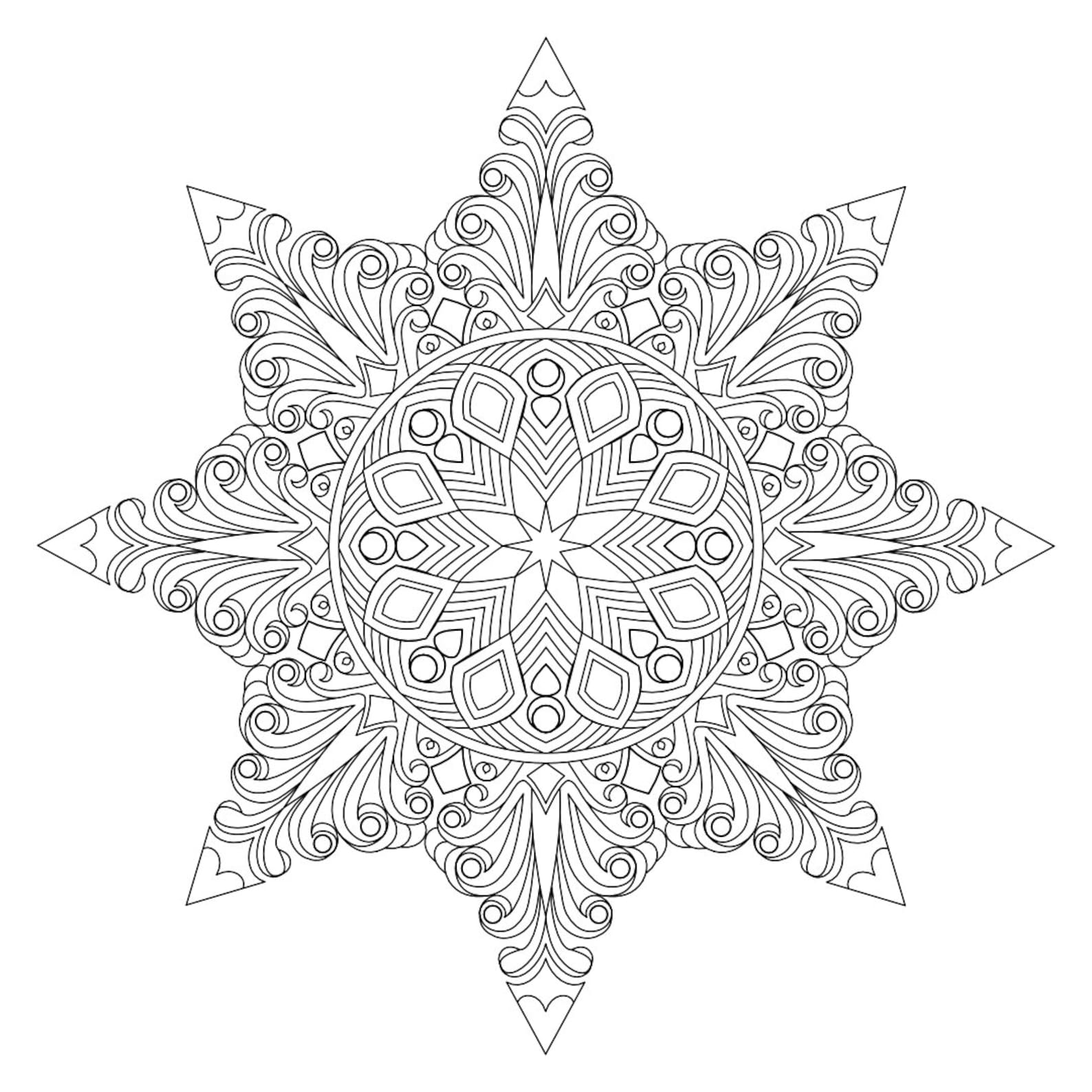 Printable Mandala Art, Adult Colouring Pages, PDF Download, Zen Art - Etsy