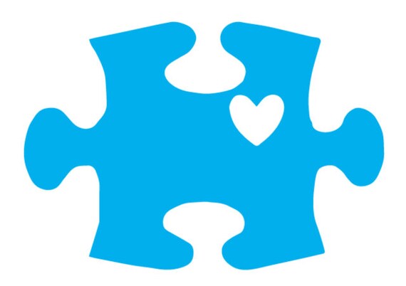Autism Puzzle Piece Decal Autism Decal Autism Heart Decal | Etsy